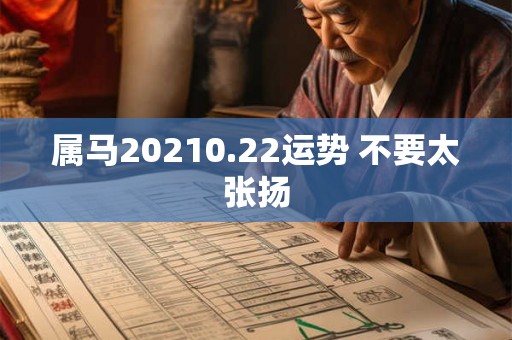 属马20210.22运势 不要太张扬