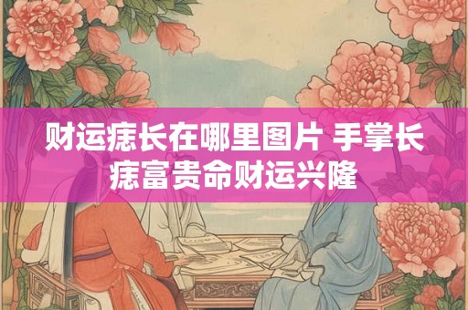 财运痣长在哪里图片 手掌长痣富贵命财运兴隆