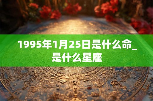 1995年1月25日是什么命_是什么星座