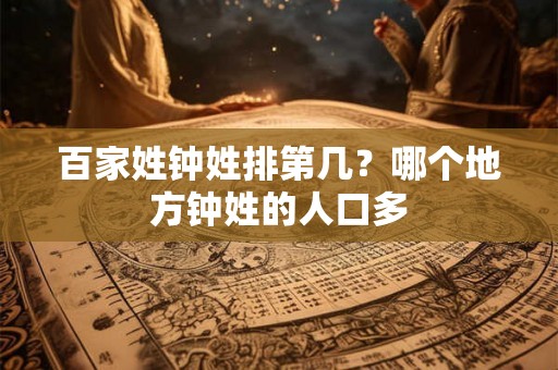 百家姓钟姓排第几?哪个地方钟姓的人口多 百家姓钟姓排第几?哪个地方钟姓的人口多