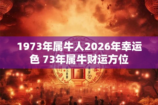 1973年属牛人2026年幸运色 73年属牛财运方位