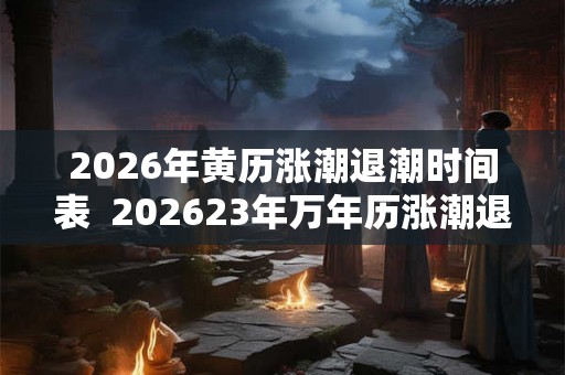 2026年黄历涨潮退潮时间表  202623年万年历涨潮退潮时间表