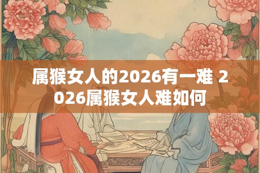 属猴女人的2026有一难 2026属猴女人难如何