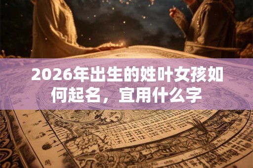 2026年出生的姓叶女孩如何起名,宜用什么字 2026年出生的姓叶女孩如何起名,宜用什么字