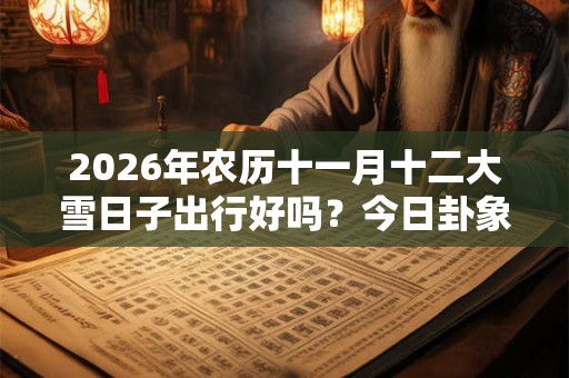 2026年农历十一月十二大雪日子出行好吗？今日卦象如何？
