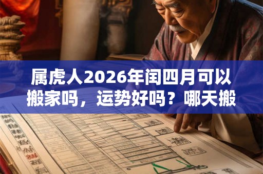属虎人2026年闰四月可以搬家吗,运势好吗?哪天搬家好? 属虎人2026年闰四月可以搬家吗,运势好吗?哪天搬家好?
