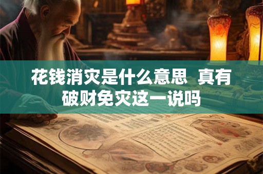 花钱消灾是什么意思 真有破财免灾这一说吗 花钱消灾是什么意思 真有破财免灾这一说吗