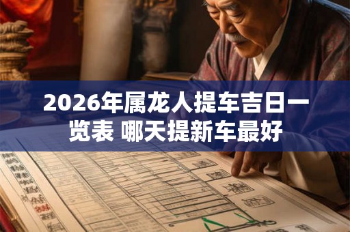 2026年属龙人提车吉日一览表 哪天提新车最好