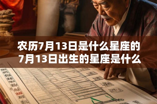 农历7月13日是什么星座的 7月13日出生的星座是什么 农历7月13日是什么星座的 7月13日出生的星座是什么