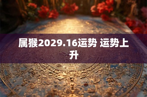 属猴2029.16运势 运势上升