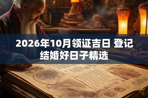 2026年10月领证吉日 登记结婚好日子精选