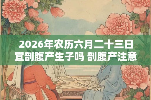 2026年农历六月二十三日宜剖腹产生子吗 剖腹产注意事项