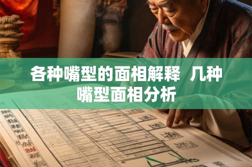 各种嘴型的面相解释  几种嘴型面相分析