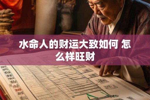 水命人的财运大致如何 怎么样旺财