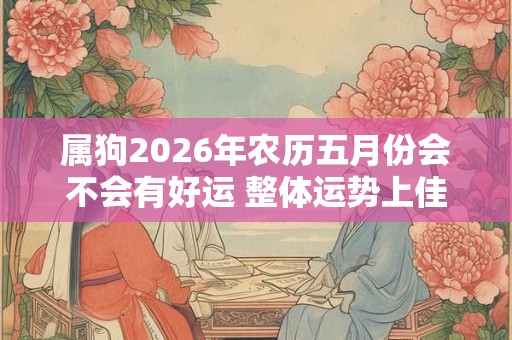 属狗2026年农历五月份会不会有好运 整体运势上佳