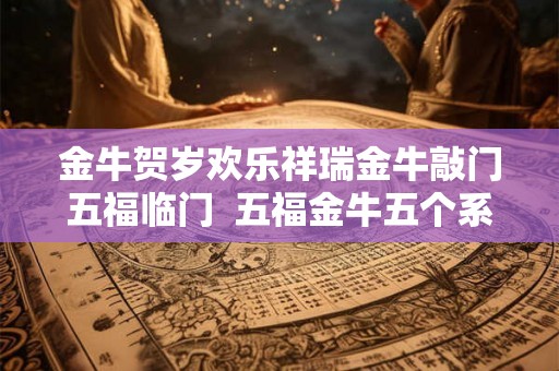 金牛贺岁欢乐祥瑞金牛敲门五福临门  五福金牛五个系列