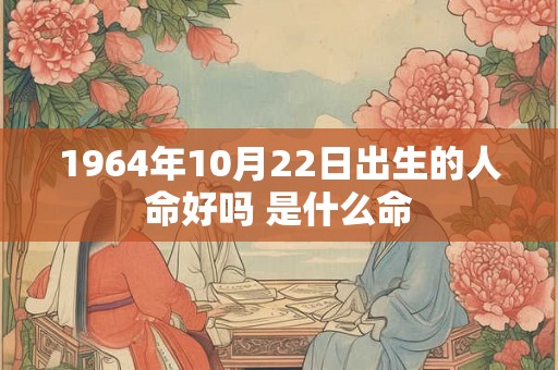 1964年10月22日出生的人命好吗 是什么命