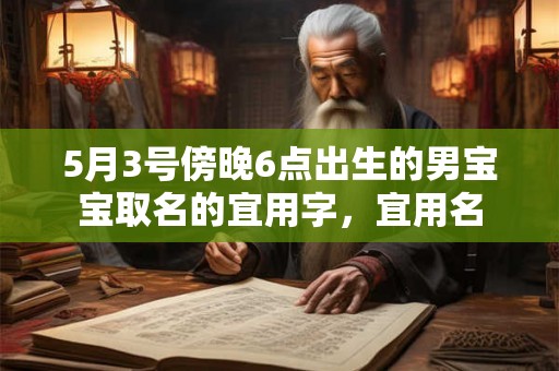 5月3号傍晚6点出生的男宝宝取名的宜用字，宜用名