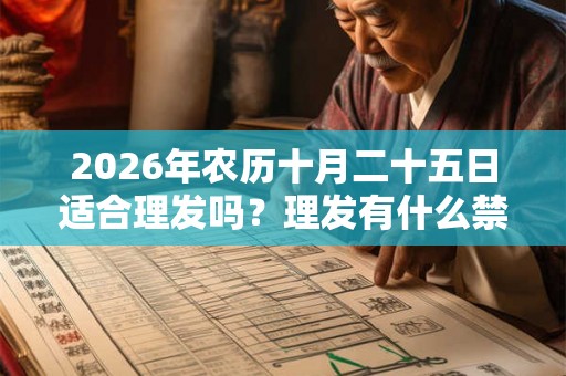2026年农历十月二十五日适合理发吗？理发有什么禁忌？
