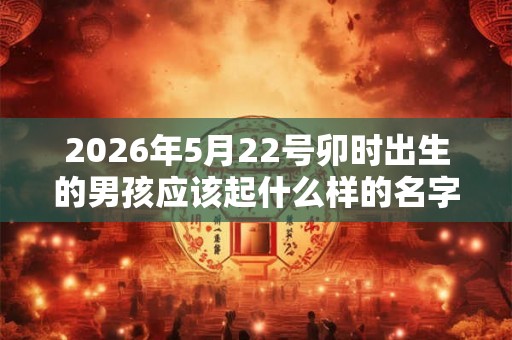 2026年5月22号卯时出生的男孩应该起什么样的名字