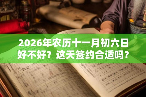 2026年农历十一月初六日好不好？这天签约合适吗？