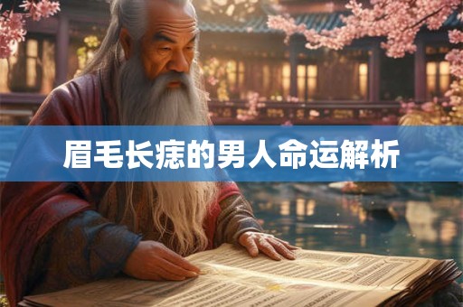 眉毛长痣的男人命运解析