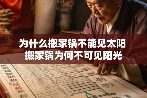 为什么搬家锅不能见太阳 搬家锅为何不可见阳光