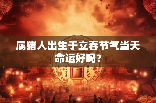 属猪人出生于立春节气当天命运好吗？