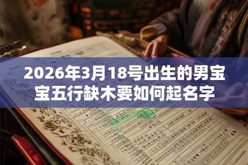 2026年3月18号出生的男宝宝五行缺木要如何起名字
