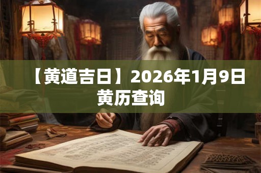 【黄道吉日】2026年1月9日黄历查询