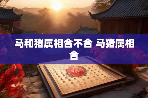 马和猪属相合不合 马猪属相合