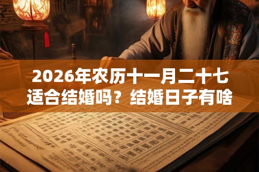 2026年农历十一月二十七适合结婚吗？结婚日子有啥讲究？