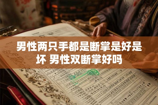 男性两只手都是断掌是好是坏 男性双断掌好吗