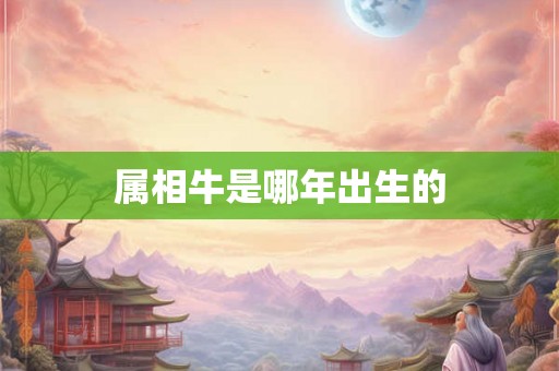 属相牛是哪年出生的