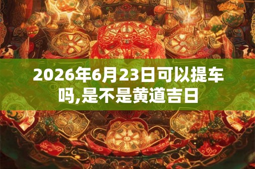 2026年6月23日可以提车吗,是不是黄道吉日