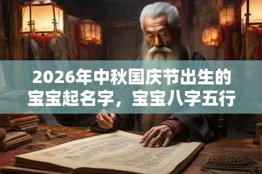 2026年中秋国庆节出生的宝宝起名字，宝宝八字五行取名