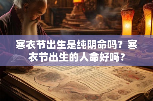 寒衣节出生是纯阴命吗？寒衣节出生的人命好吗？