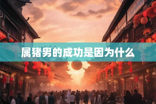 属猪男的成功是因为什么 属猪男的成功是因为什么