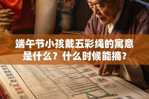 端午节小孩戴五彩绳的寓意是什么？什么时候能摘？