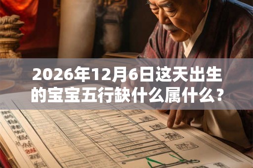 2026年12月6日这天出生的宝宝五行缺什么属什么？