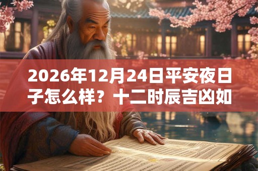 2026年12月24日平安夜日子怎么样？十二时辰吉凶如何？
