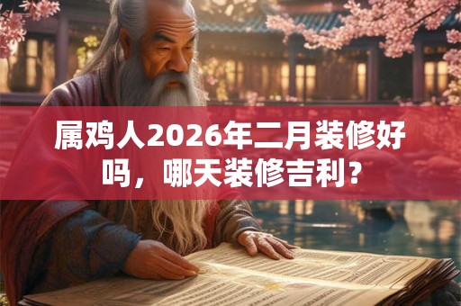 属鸡人2026年二月装修好吗，哪天装修吉利？