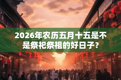 2026年农历五月十五是不是祭祀祭祖的好日子？