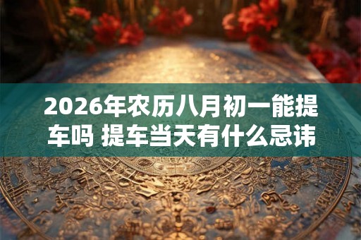 2026年农历八月初一能提车吗 提车当天有什么忌讳