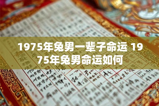 1975年兔男一辈子命运 1975年兔男命运如何