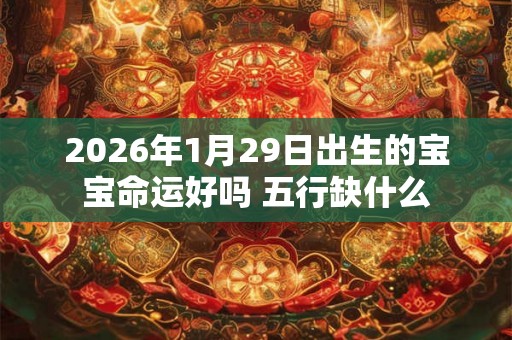 2026年1月29日出生的宝宝命运好吗 五行缺什么 2026年1月29日出生的宝宝命运好吗 五行缺什么