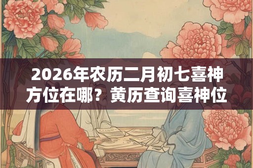 2026年农历二月初七喜神方位在哪?黄历查询喜神位置 2026年农历二月初七喜神方位在哪?黄历查询喜神位置