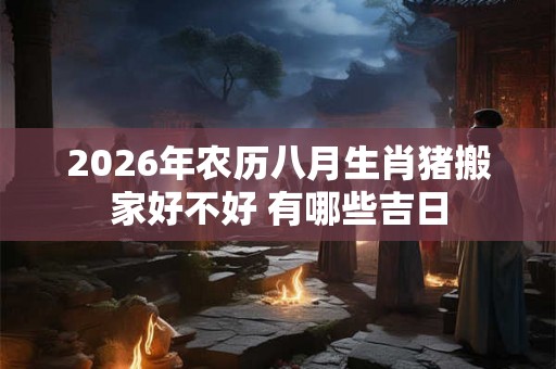 2026年农历八月生肖猪搬家好不好 有哪些吉日
