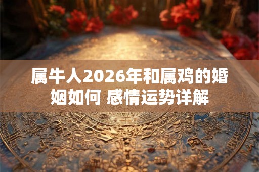 属牛人2026年和属鸡的婚姻如何 感情运势详解