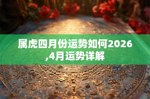 属虎四月份运势如何2026,4月运势详解